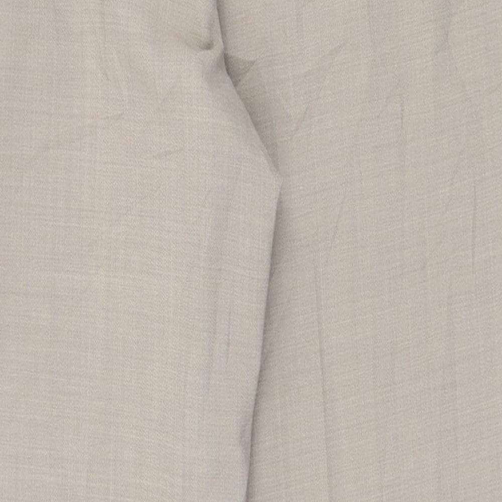 Atelier Gardeur Womens Beige  Polyester Trousers  Size 14 L27 in Regular Zip