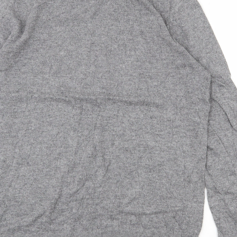 Topman Mens Grey Roll Neck  Polyester Pullover Jumper Size M