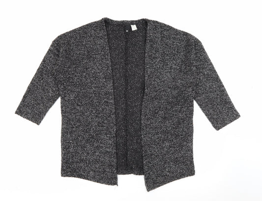 H&M Womens Grey V-Neck  Acrylic Cardigan Jumper Size M