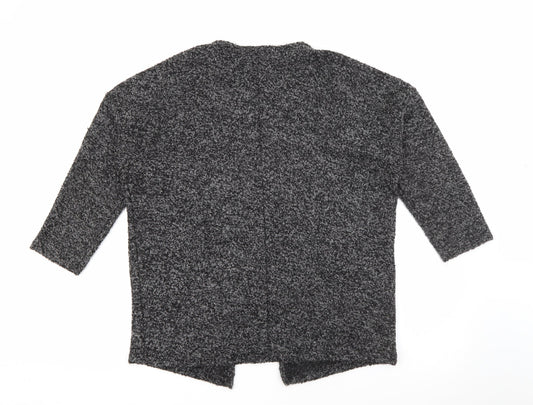 H&M Womens Grey V-Neck  Acrylic Cardigan Jumper Size M