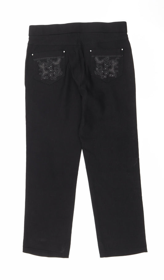Claudia.c Womens Black  Cotton Jegging Jeans Size 10 L24 in Regular Button