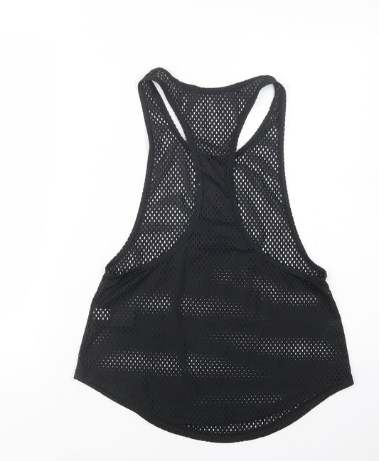 adidas Womens Black  Polyester Basic Tank Size S Scoop Neck