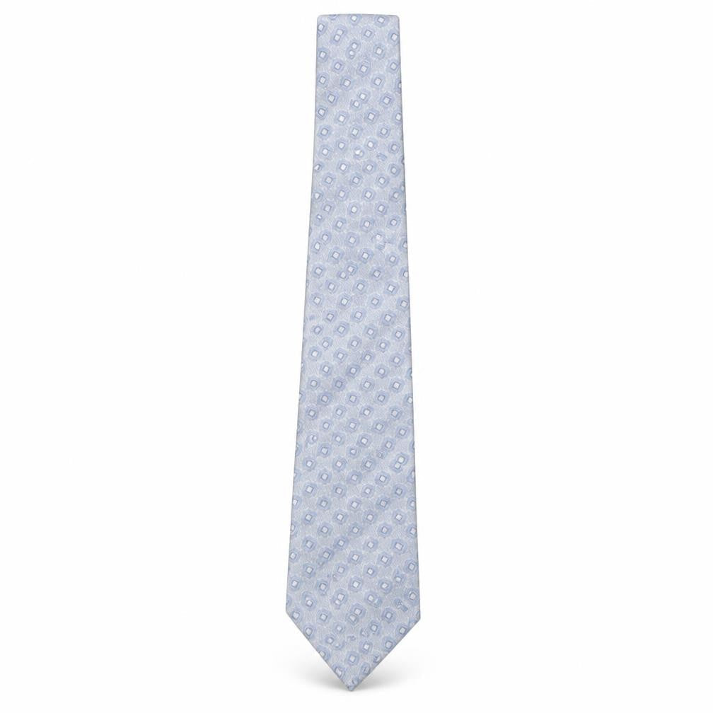 WoodHouse Mens Grey Geometric Silk Pointed Tie One Size