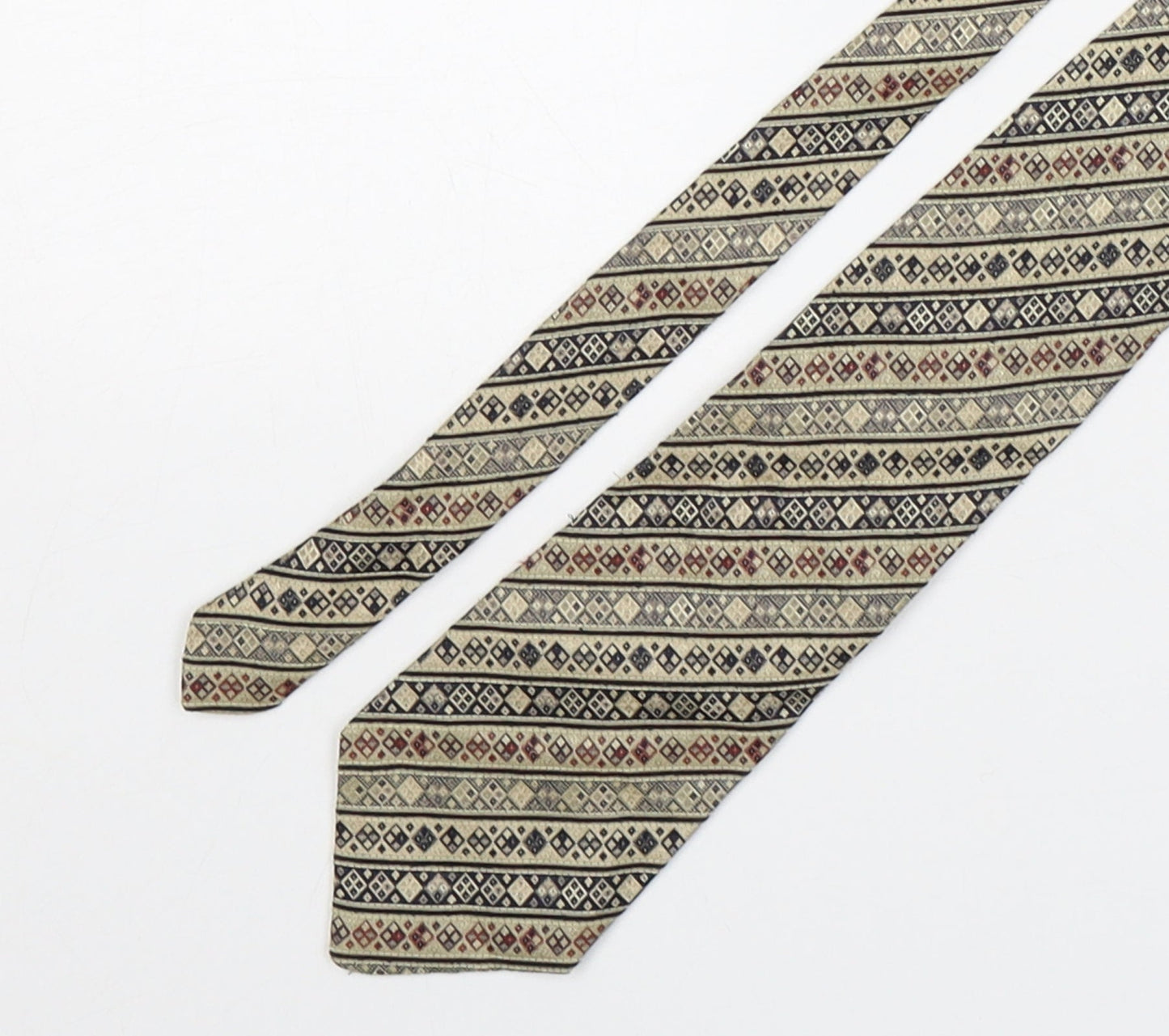 Rinaldo Ganelli Mens Multicoloured Geometric Silk Pointed Tie One Size