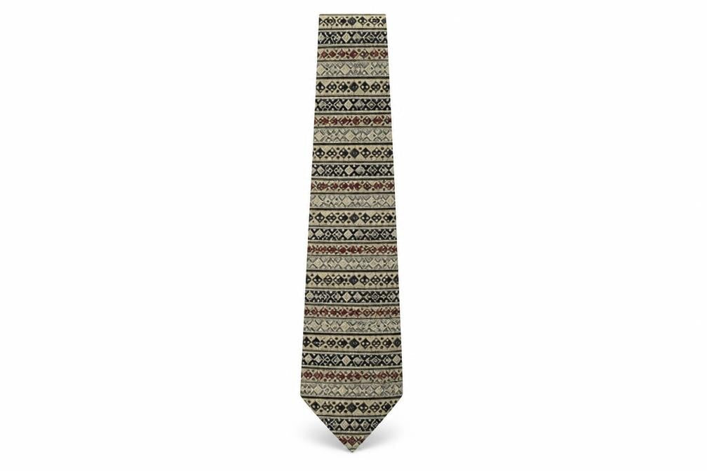 Rinaldo Ganelli Mens Multicoloured Geometric Silk Pointed Tie One Size