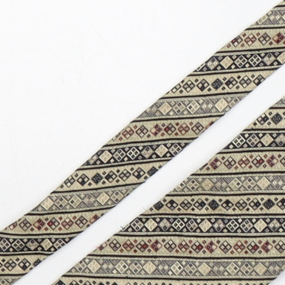 Rinaldo Ganelli Mens Multicoloured Geometric Silk Pointed Tie One Size