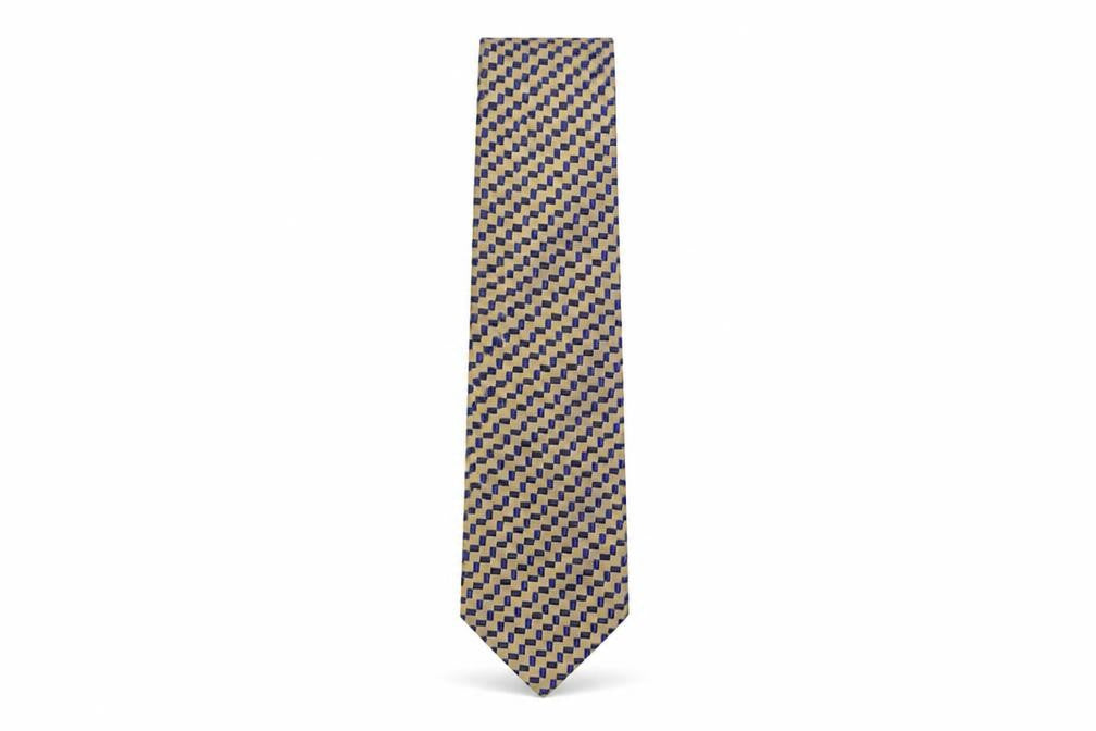 Woodstock Mens Multicoloured Geometric Silk Pointed Tie One Size