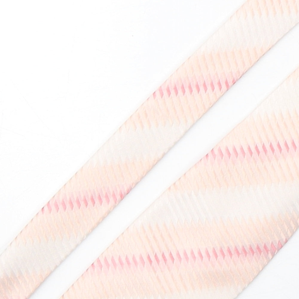 Double TWO Mens Pink Striped Polyester Pointed Tie One Size