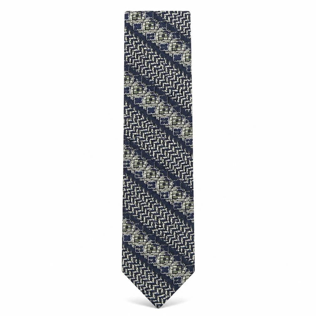Marks and Spencer Mens Multicoloured Geometric Silk Pointed Tie One Size