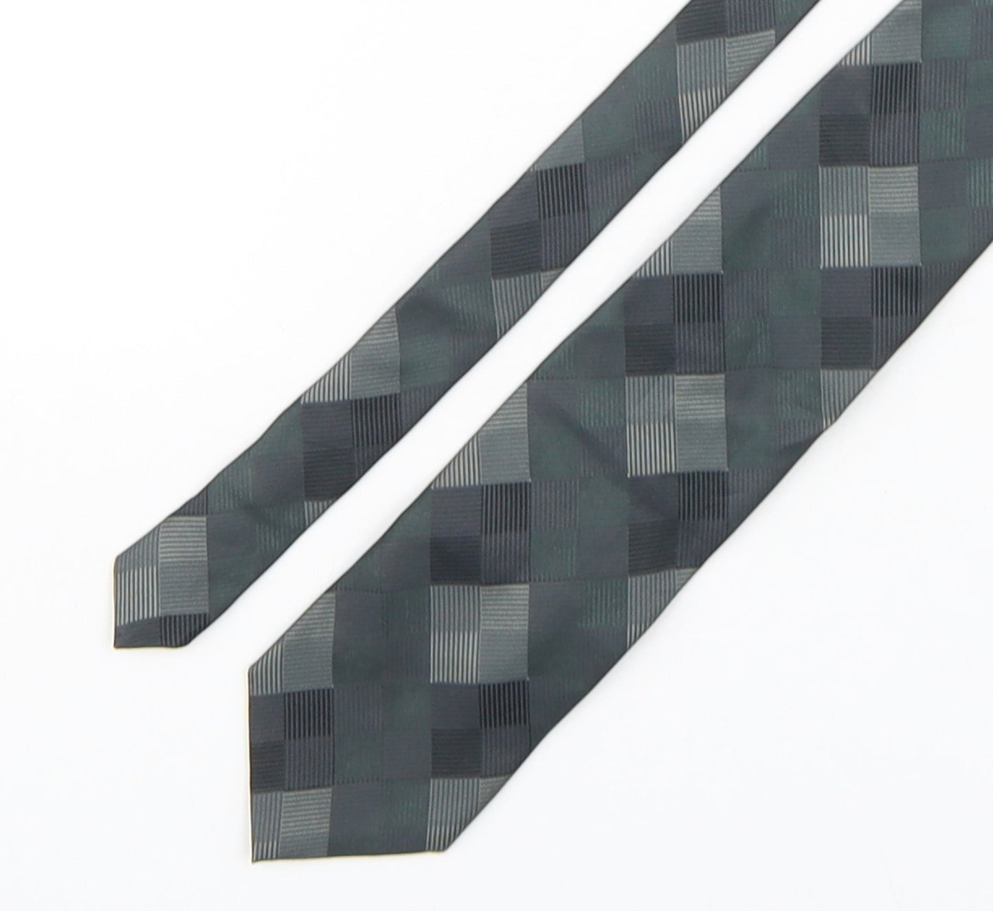 Eduardo Lugi Mens Multicoloured Plaids & Checks Silk Pointed Tie One Size