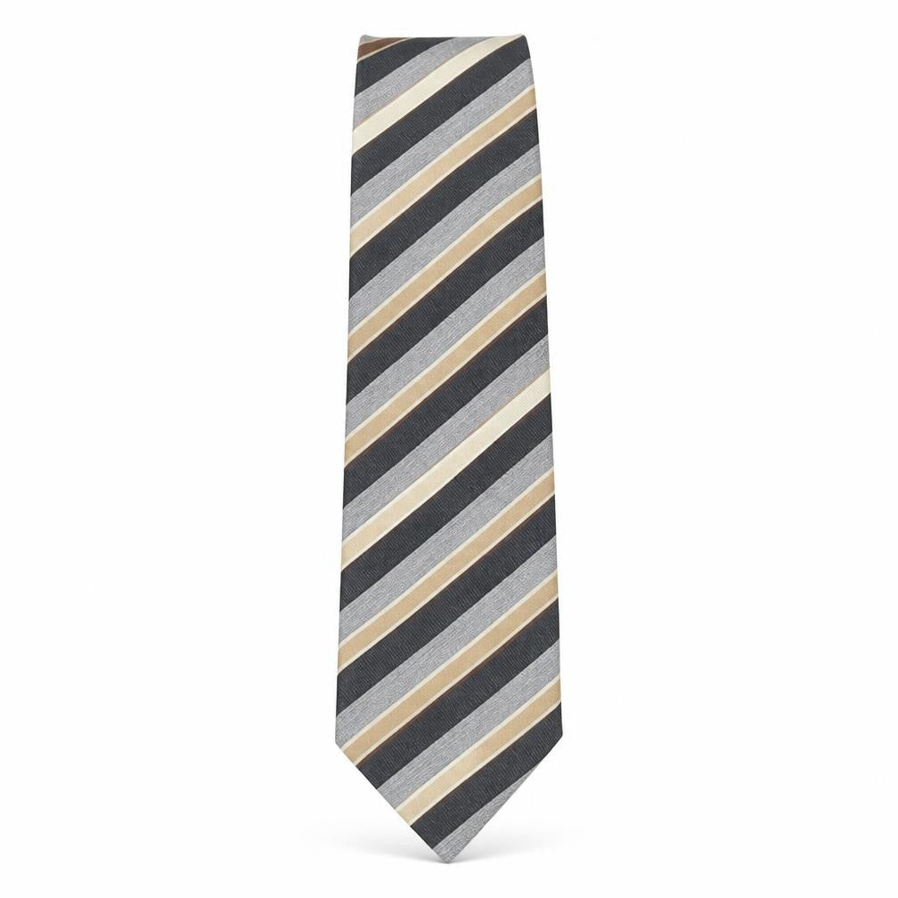 Marks and Spencer Mens Multicoloured Striped Silk Pointed Tie One Size