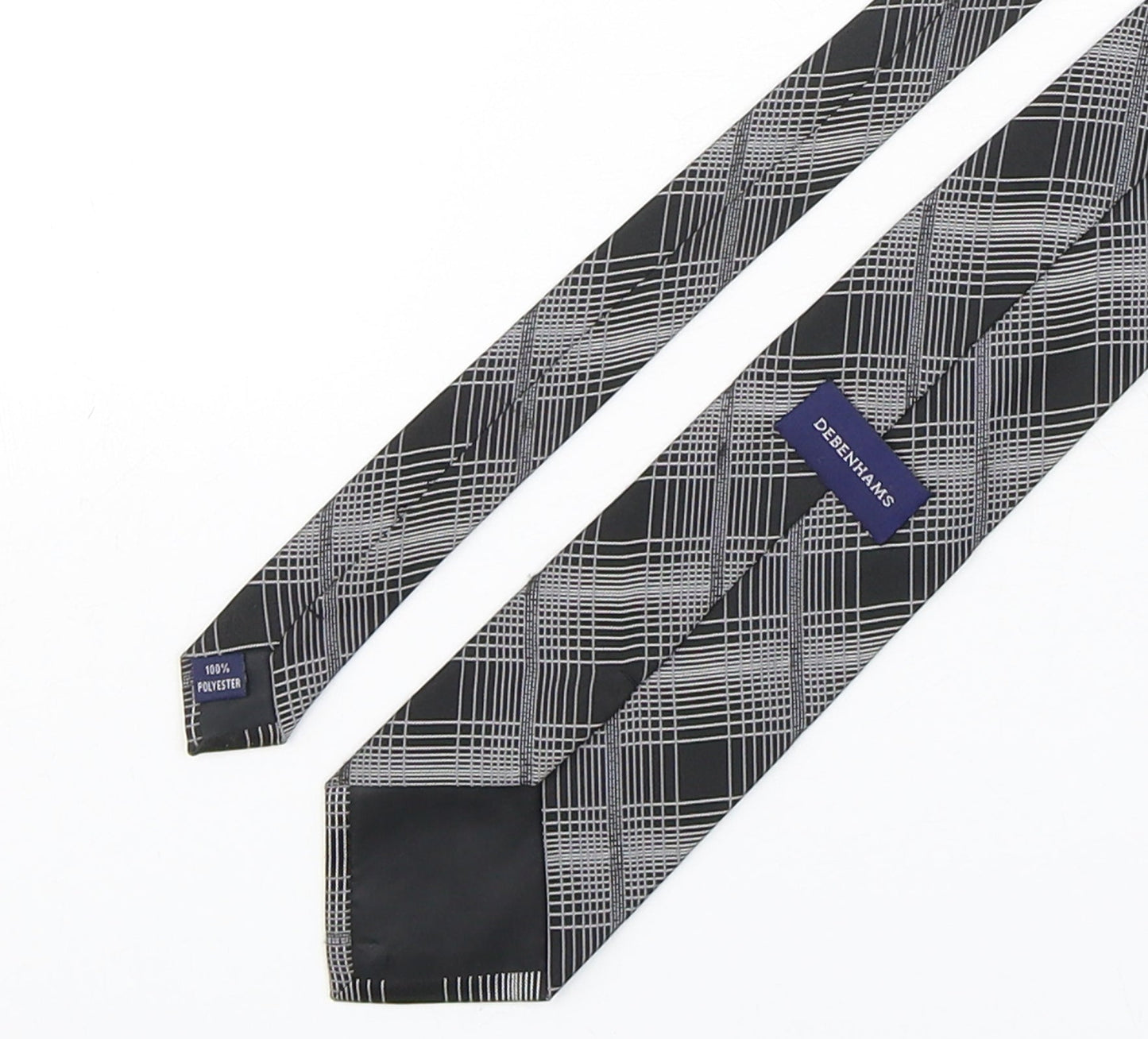 Debenhams Mens Multicoloured Plaids & Checks Polyester Pointed Tie One Size