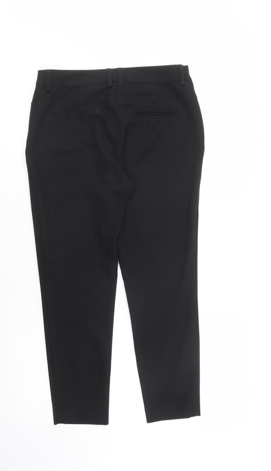 NEXT Womens Black  Polyester Dress Pants Trousers Size 8 L27 in Regular Button