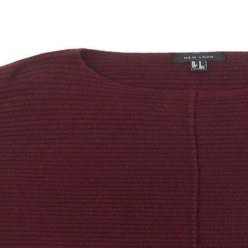 New Look Womens Purple Crew Neck  Acrylic Pullover Jumper Size S