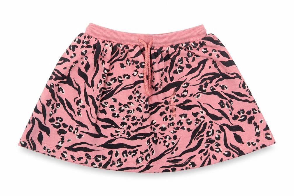 NEXT Girls Pink Animal Print Cotton Skater Skirt Size 2-3 Years  Regular Drawstring