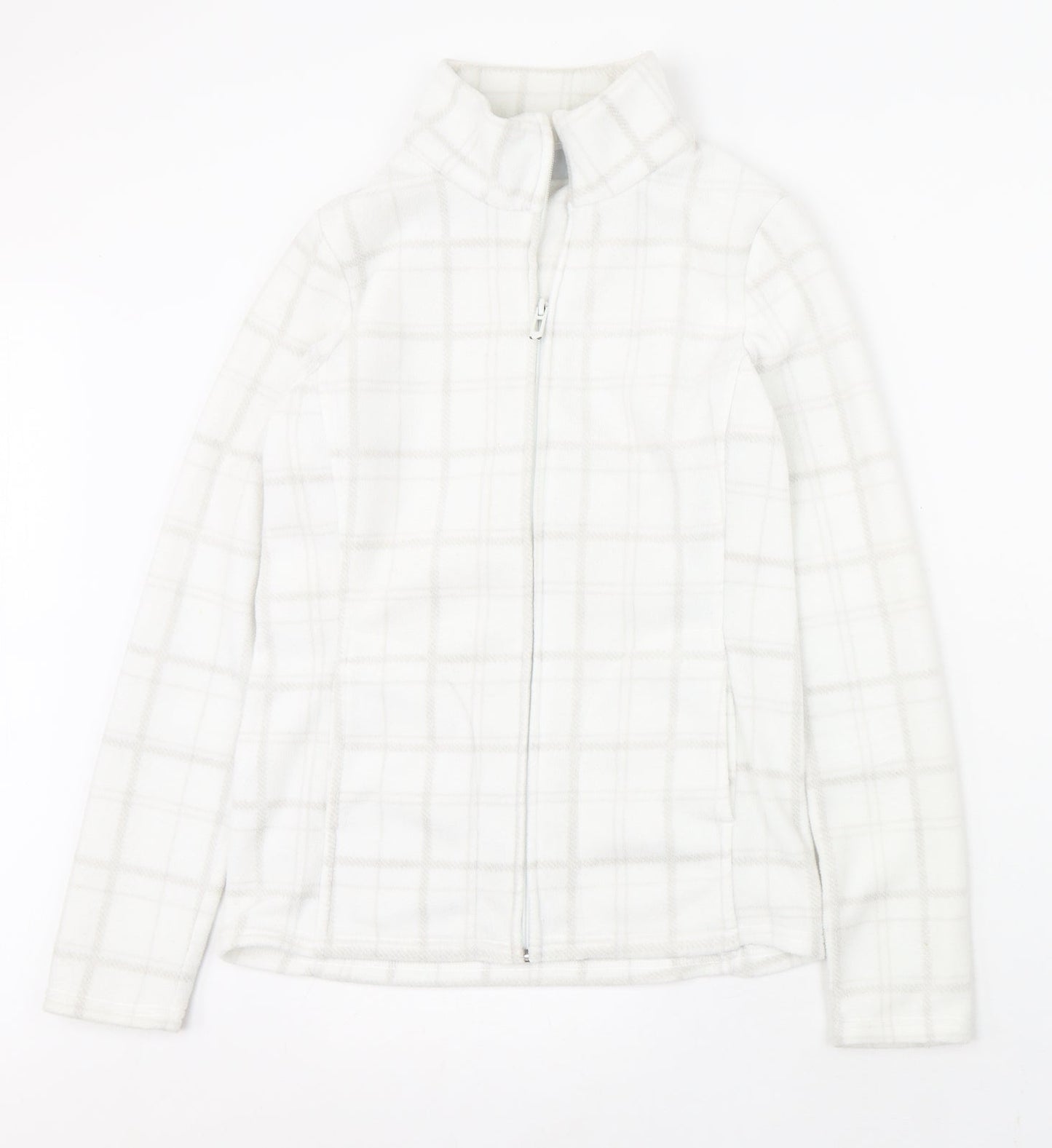 The Basics Womens White Check  Jacket  Size XS  Zip