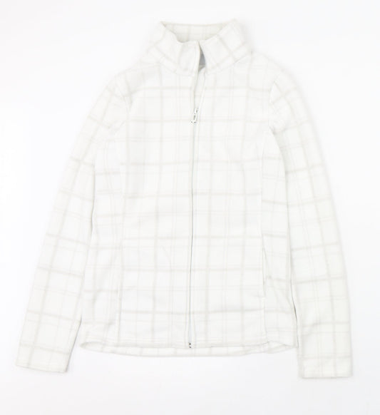 The Basics Womens White Check  Jacket  Size XS  Zip