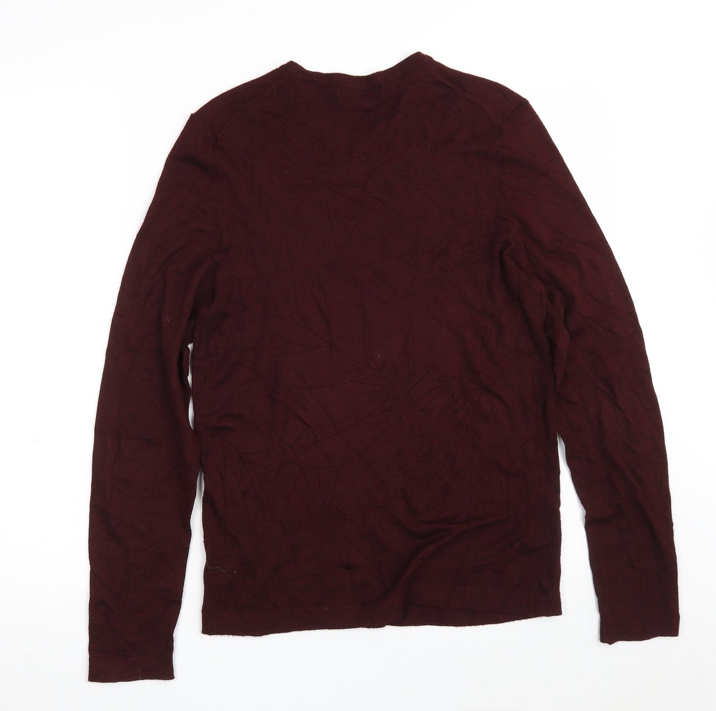 Bershka Womens Purple Scoop Neck  Acrylic Pullover Jumper Size S