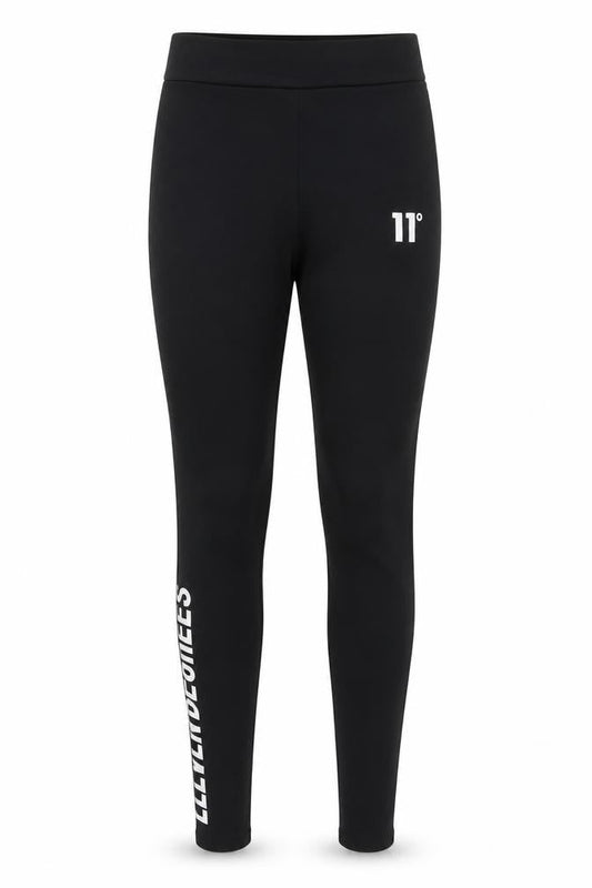 11 degrees Womens Black  Cotton Jogger Leggings Size 6 L24 in   - Leggings