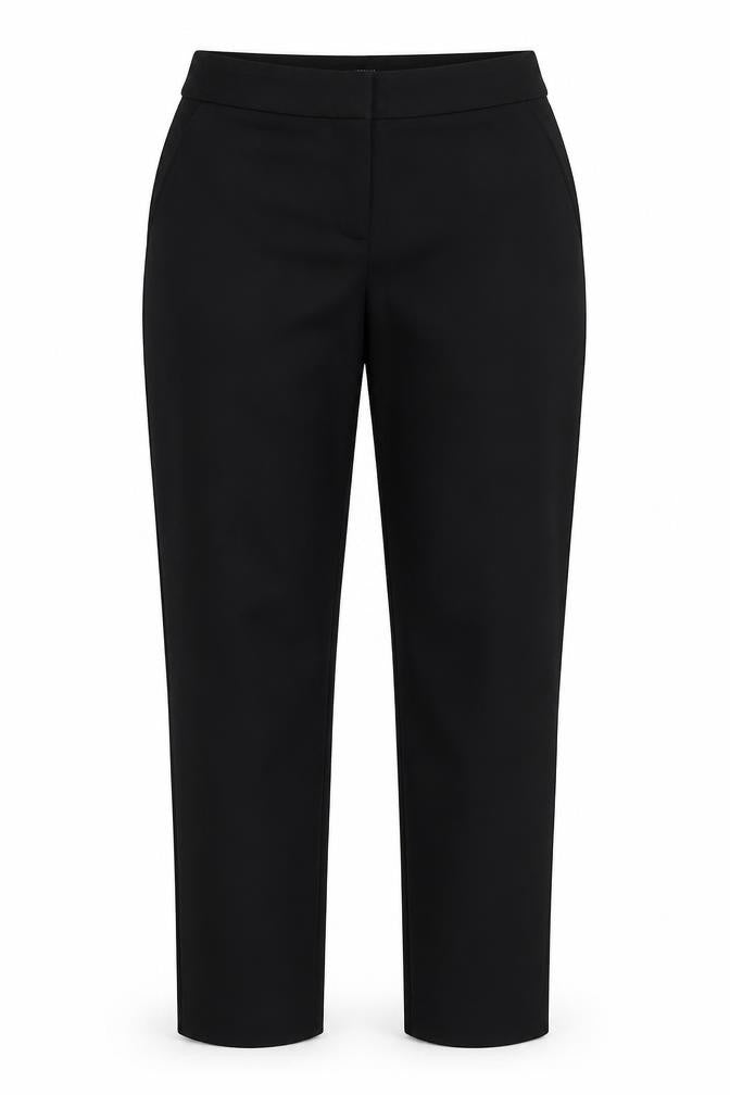 Papaya Womens Black  Polyester Trousers  Size 12 L26 in Regular Hook & Eye