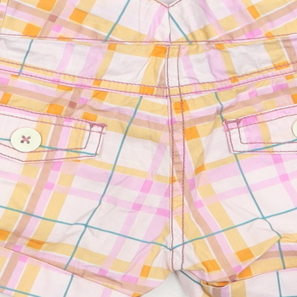 NEXT Girls Multicoloured Plaid Cotton Chino Shorts Size 3 Years  Regular Zip