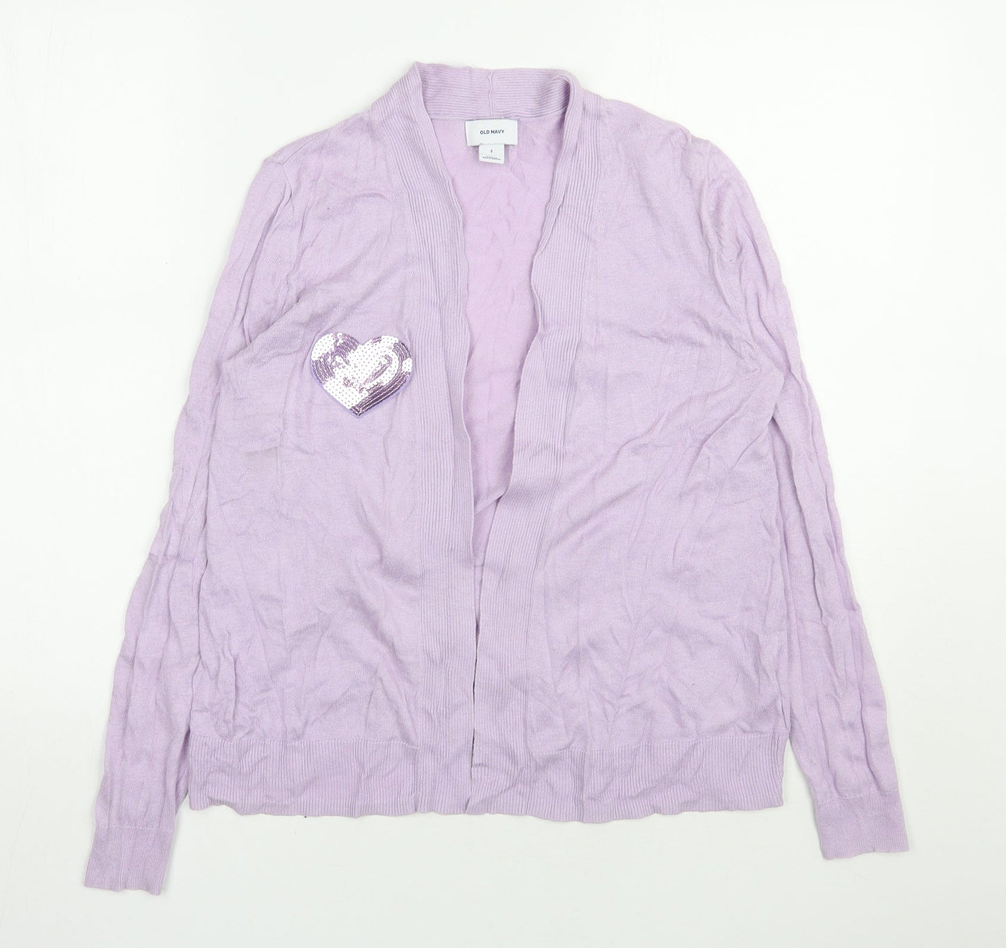 Old Navy Womens Purple V-Neck  Cotton Cardigan Jumper Size S