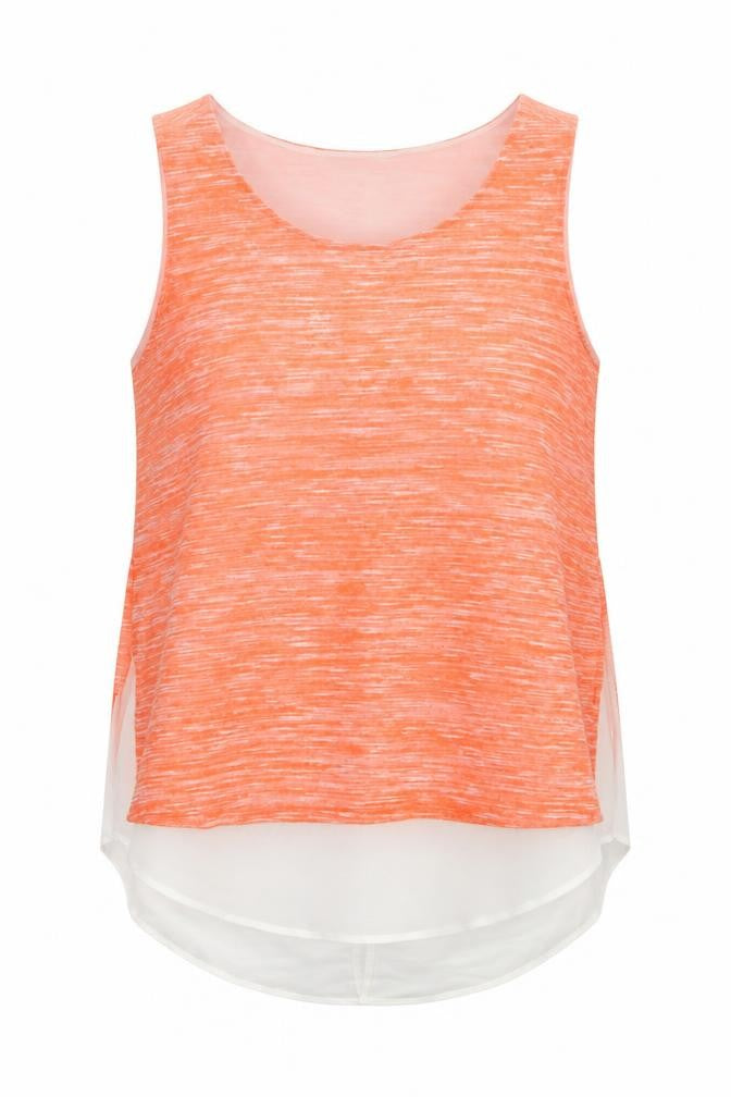 Wallis Womens Orange  Viscose Basic Blouse Size M Scoop Neck