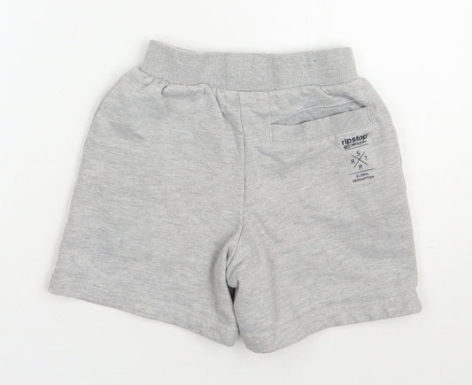 Ripstop Boys Grey  Cotton Sweat Shorts Size XS  Regular