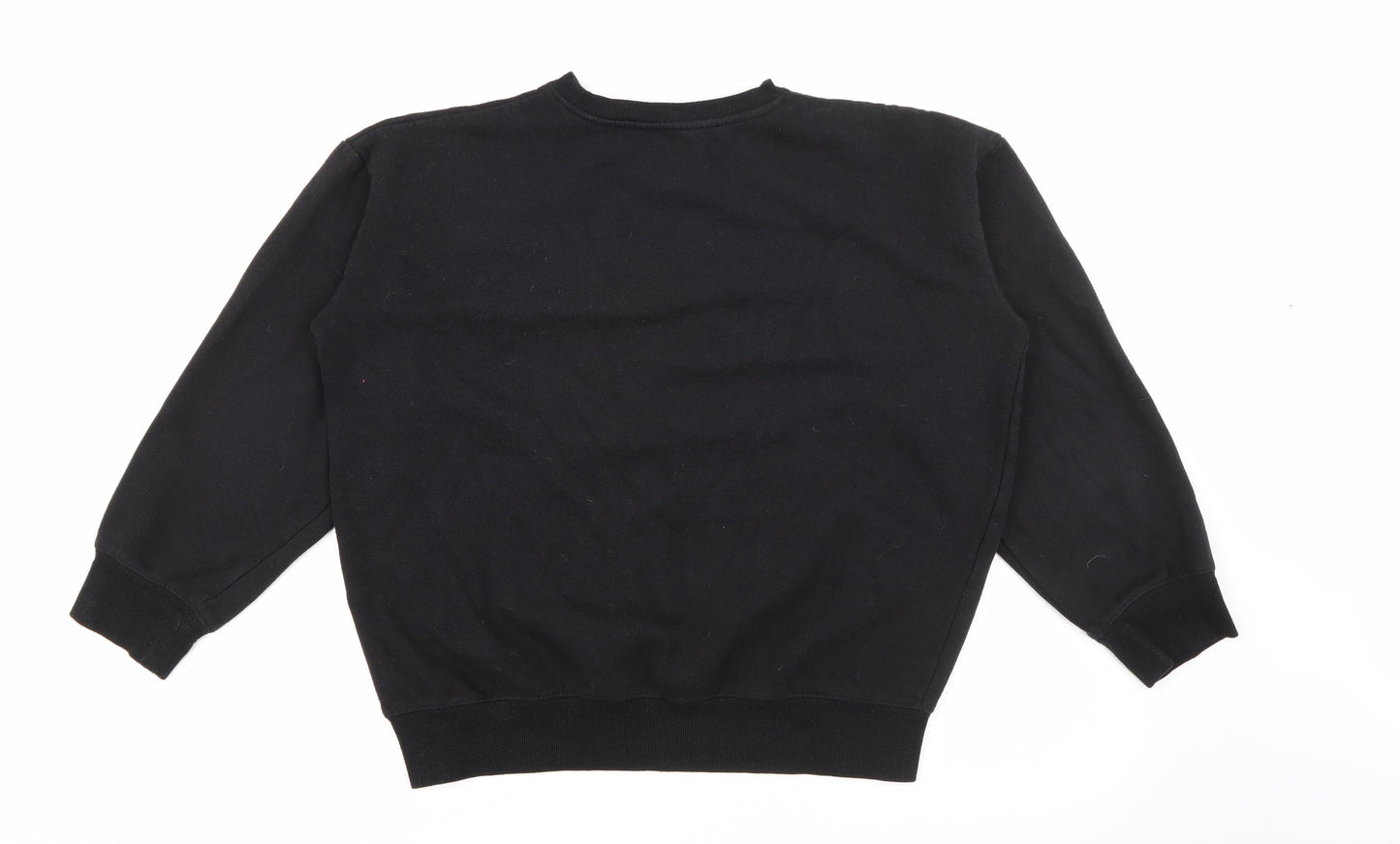 New Look Womens Black  Cotton Pullover Sweatshirt Size S