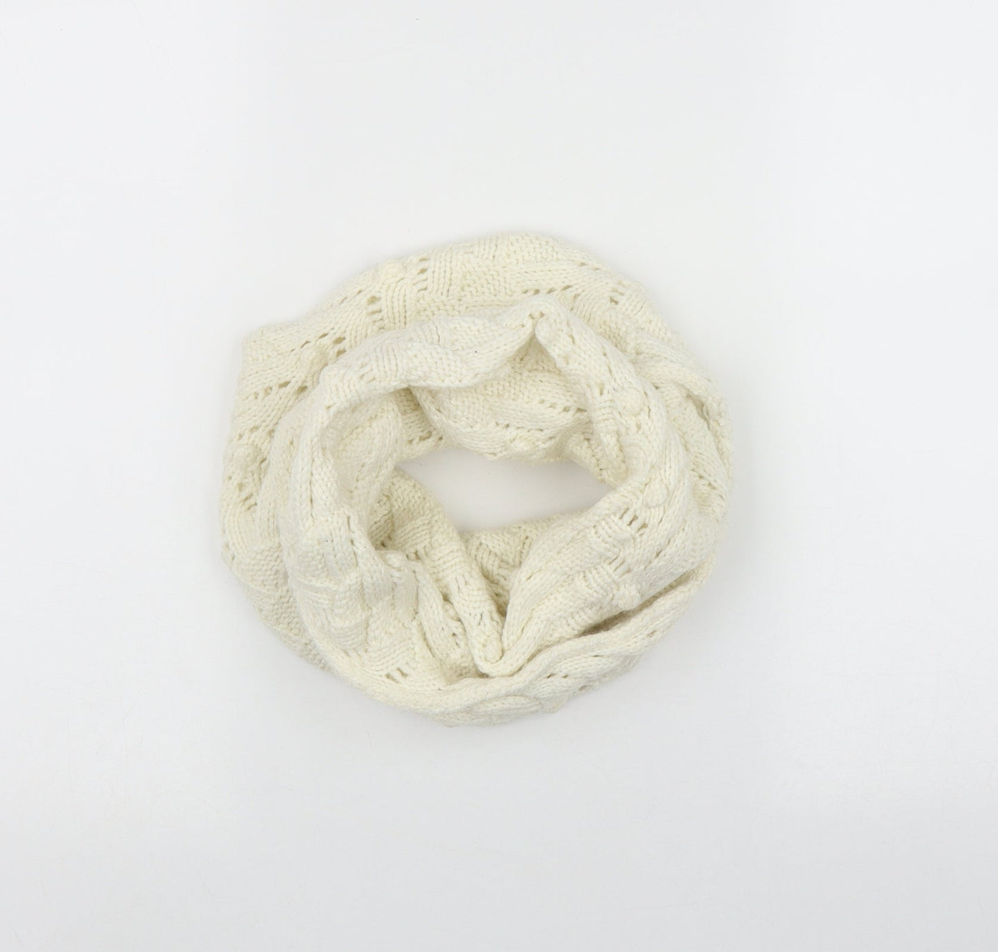 Gap Womens Ivory  Acrylic  Scarf    - Cable knit