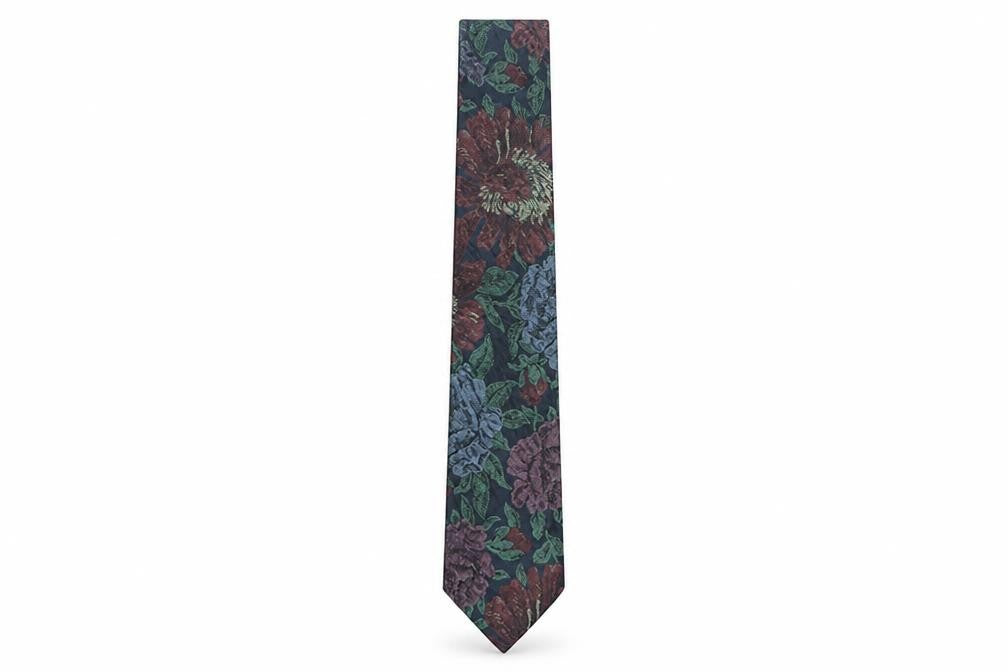 Woods & Gray Mens Multicoloured Floral Polyester Pointed Tie One Size