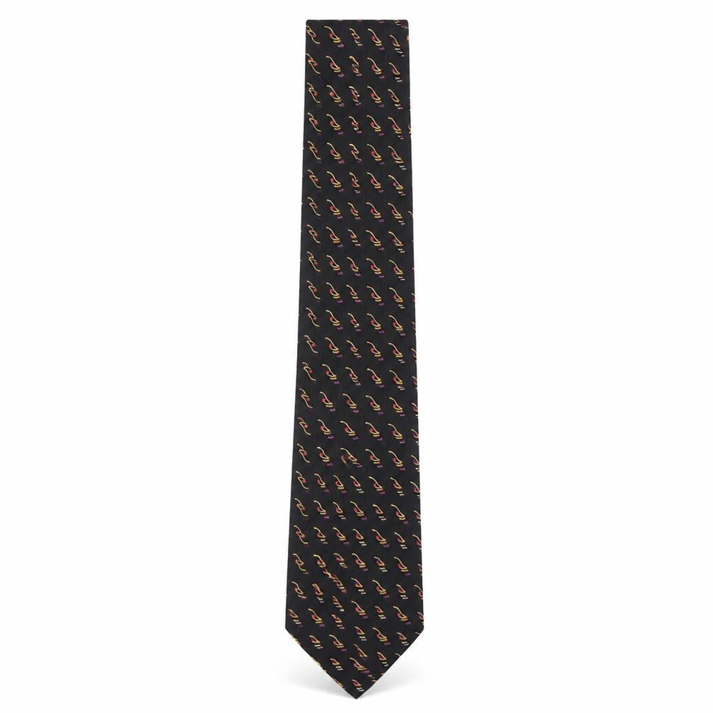 Muchen Silk Mens Multicoloured Geometric Silk Pointed Tie One Size