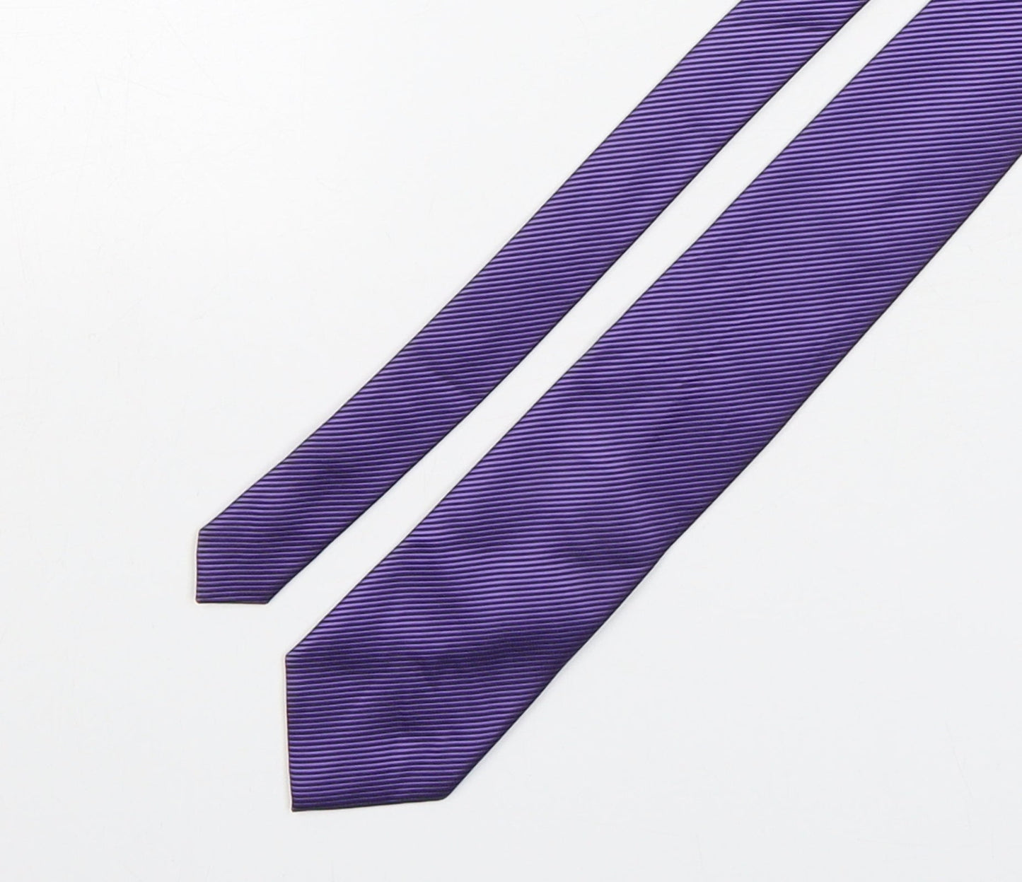 Burton  Mens Purple Striped Polyester Pointed Tie One Size