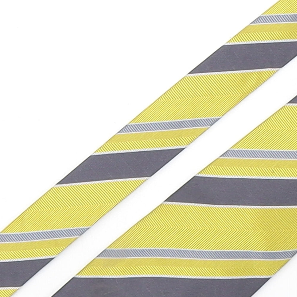 Lucio Lambeli Mens Multicoloured Striped Polyester Pointed Tie One Size