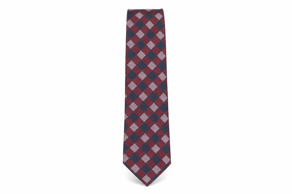 Savatini Mens Multicoloured Plaids & Checks Polyester Pointed Tie One Size