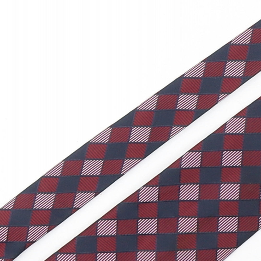Savatini Mens Multicoloured Plaids & Checks Polyester Pointed Tie One Size