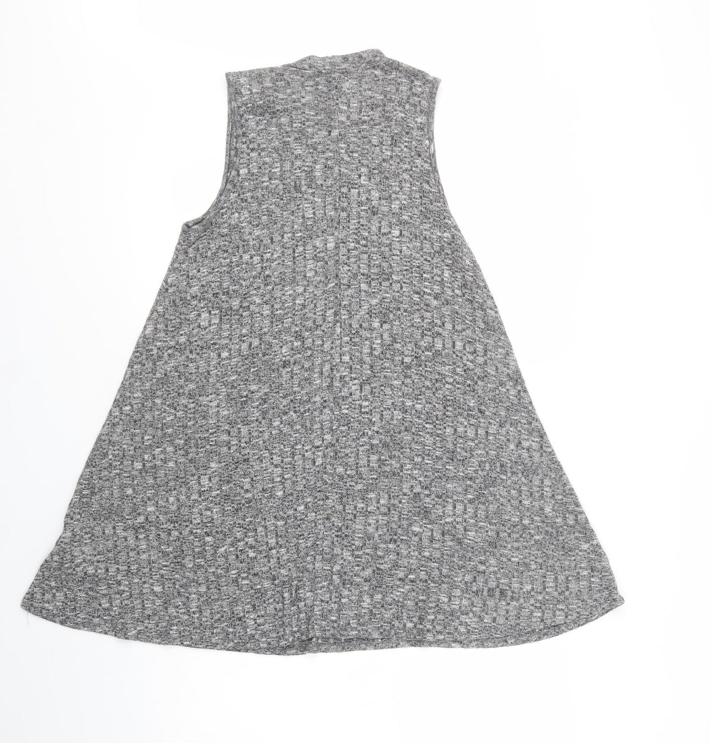 Apricot Womens Grey Mock Neck  Viscose Tunic Jumper Size 10
