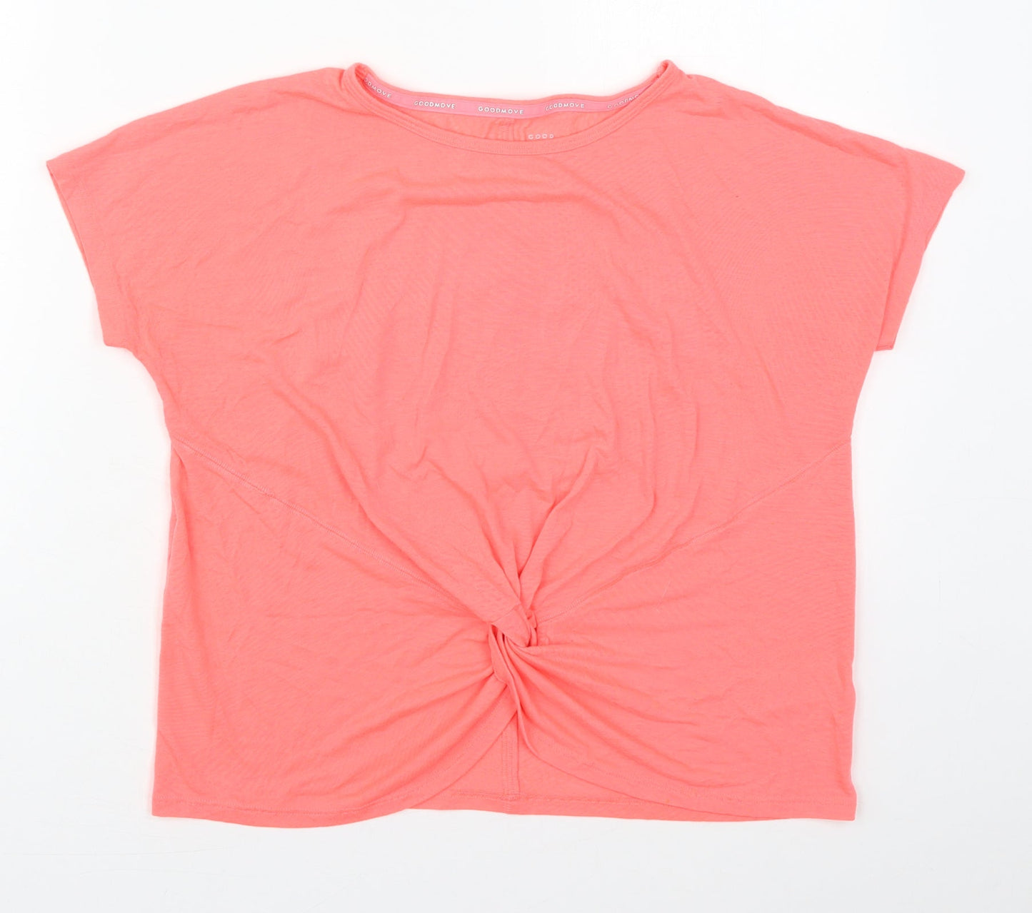Marks and Spencer Girls Pink Animal Print Polyester Basic T-Shirt Size 13-14 Years Crew Neck Pullover