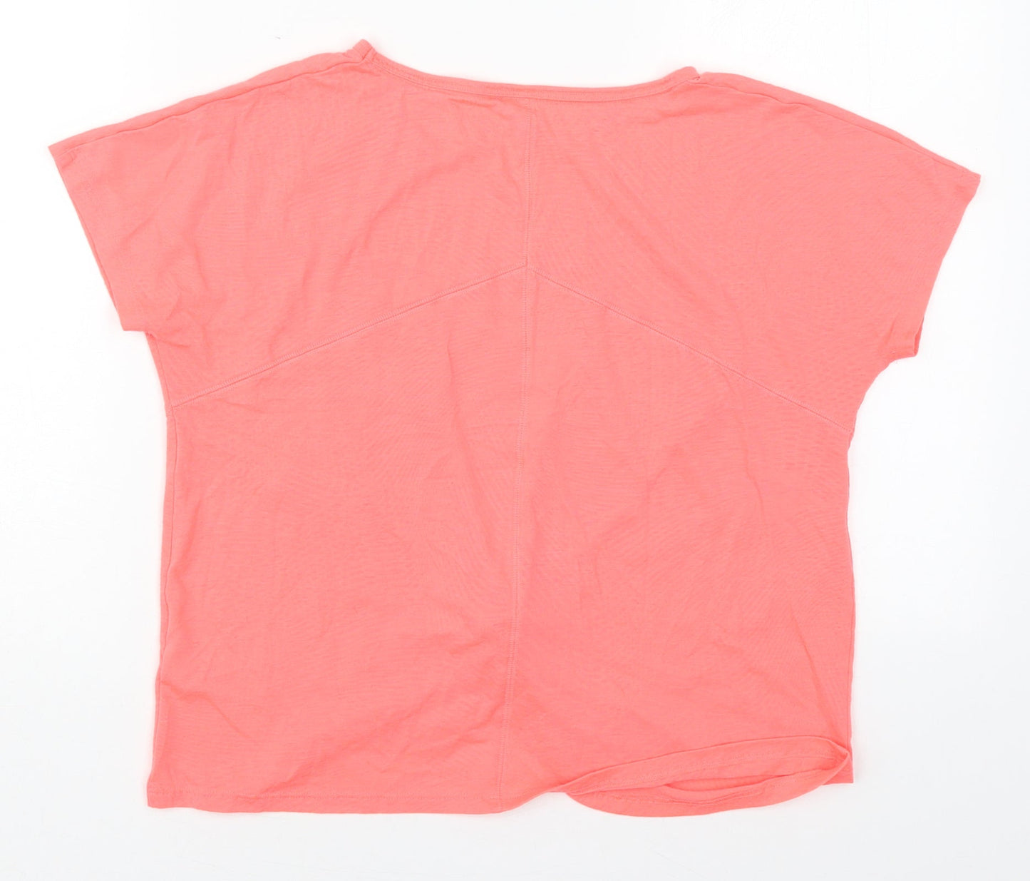 Marks and Spencer Girls Pink Animal Print Polyester Basic T-Shirt Size 13-14 Years Crew Neck Pullover