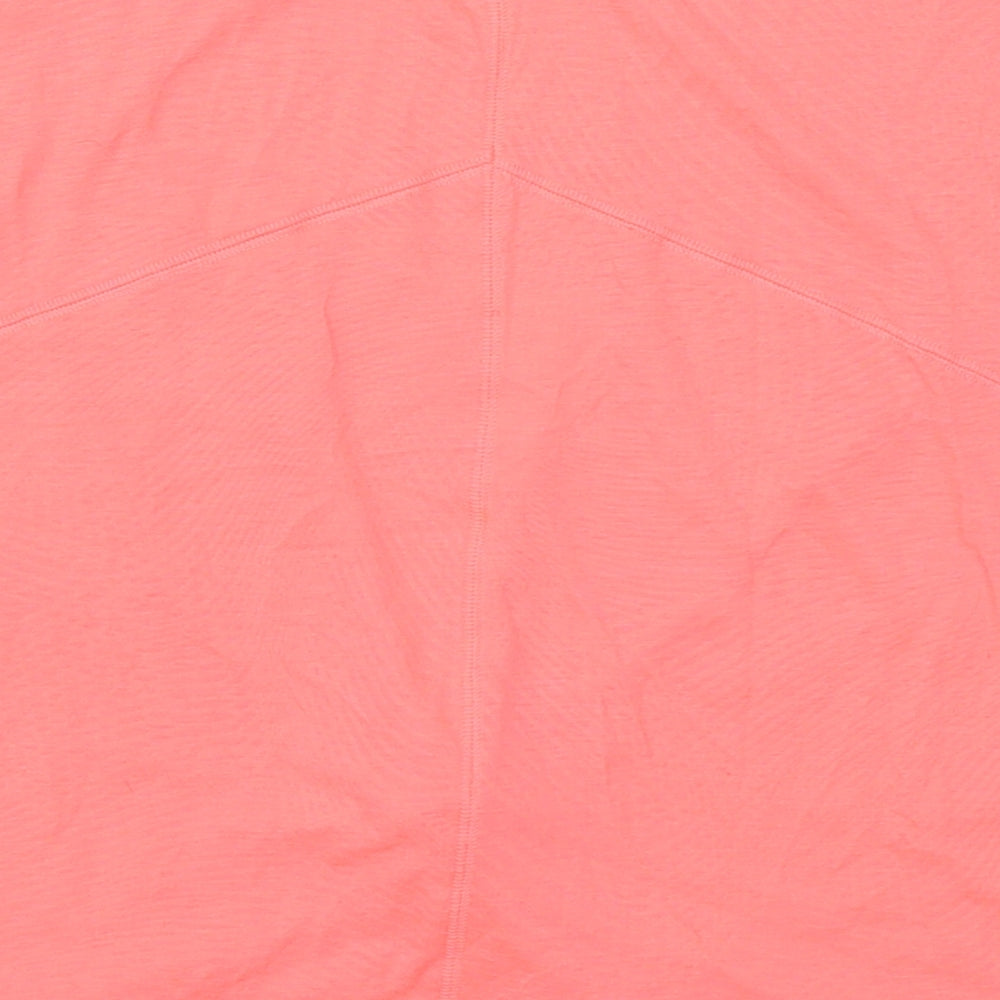 Marks and Spencer Girls Pink Animal Print Polyester Basic T-Shirt Size 13-14 Years Crew Neck Pullover