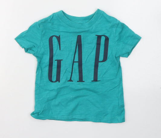 Gap Baby Blue  Cotton Pullover T-Shirt Size 12-18 Months Round Neck Pullover