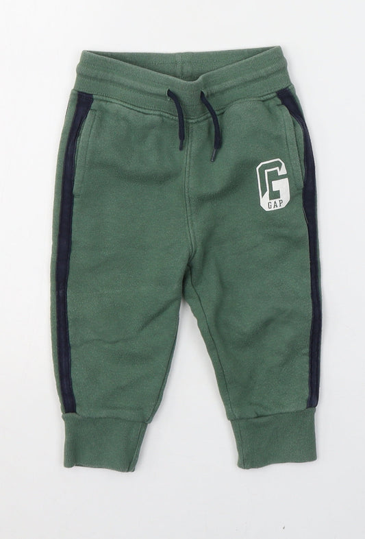 Gap Baby Green  Cotton Sweatpants Leggings Size 12-18 Months  Pullover