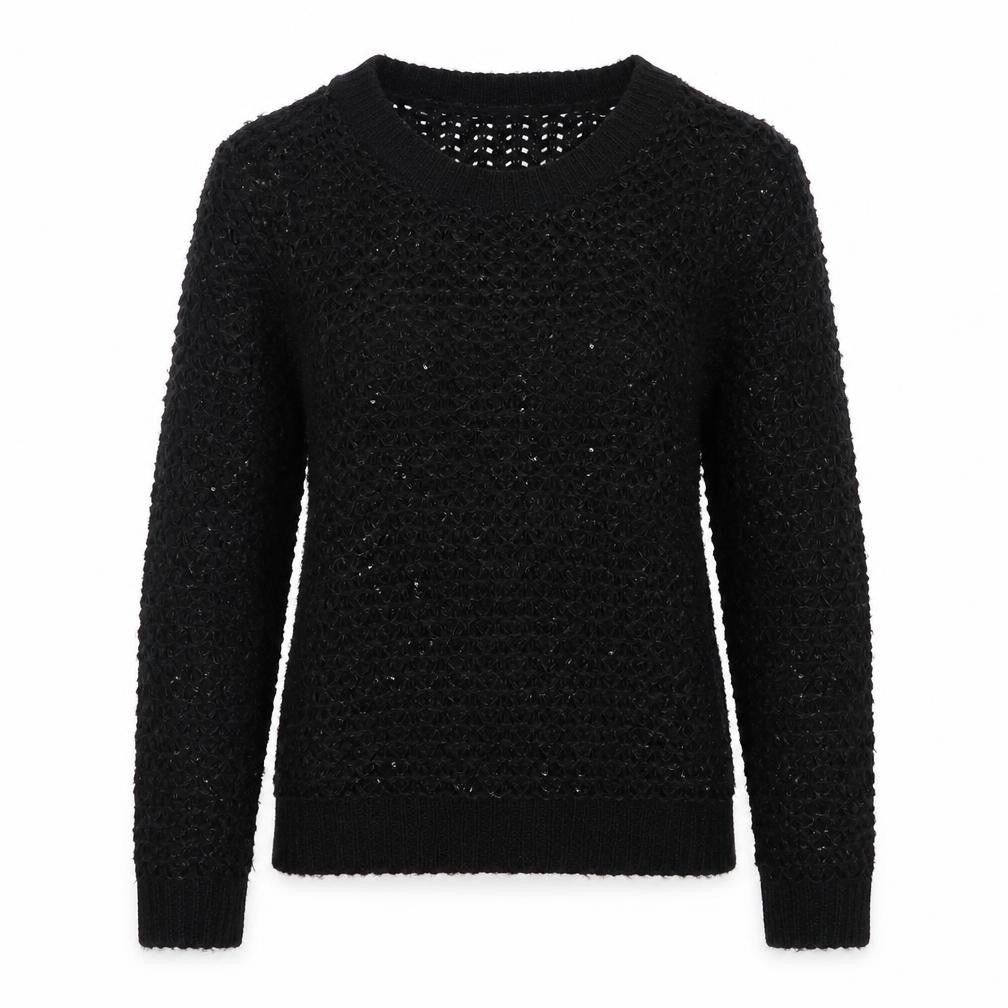 NEXT Womens Black Scoop Neck  Acrylic Pullover Jumper Size S