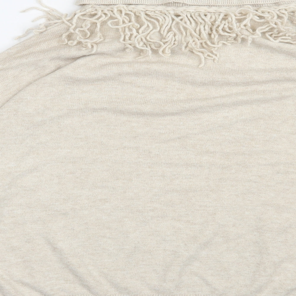 River Island Womens Beige Roll Neck  Acrylic Pullover Jumper Size S