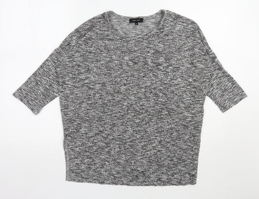 New Look Womens Grey Round Neck  Viscose Pullover Jumper Size S
