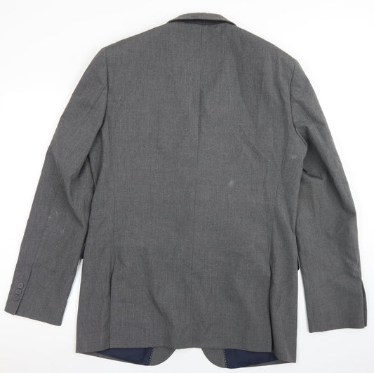 Debenhams Mens Grey  Polyester Jacket Blazer Size 42