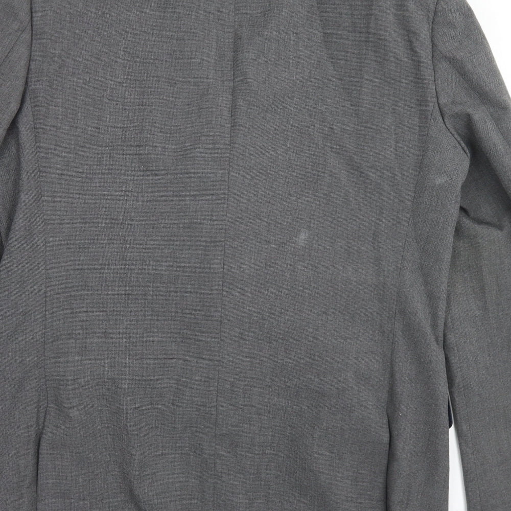 Debenhams Mens Grey  Polyester Jacket Blazer Size 42