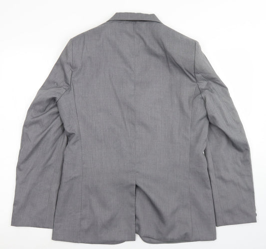 Romario Mens Grey  Polyester Jacket Blazer Size 34