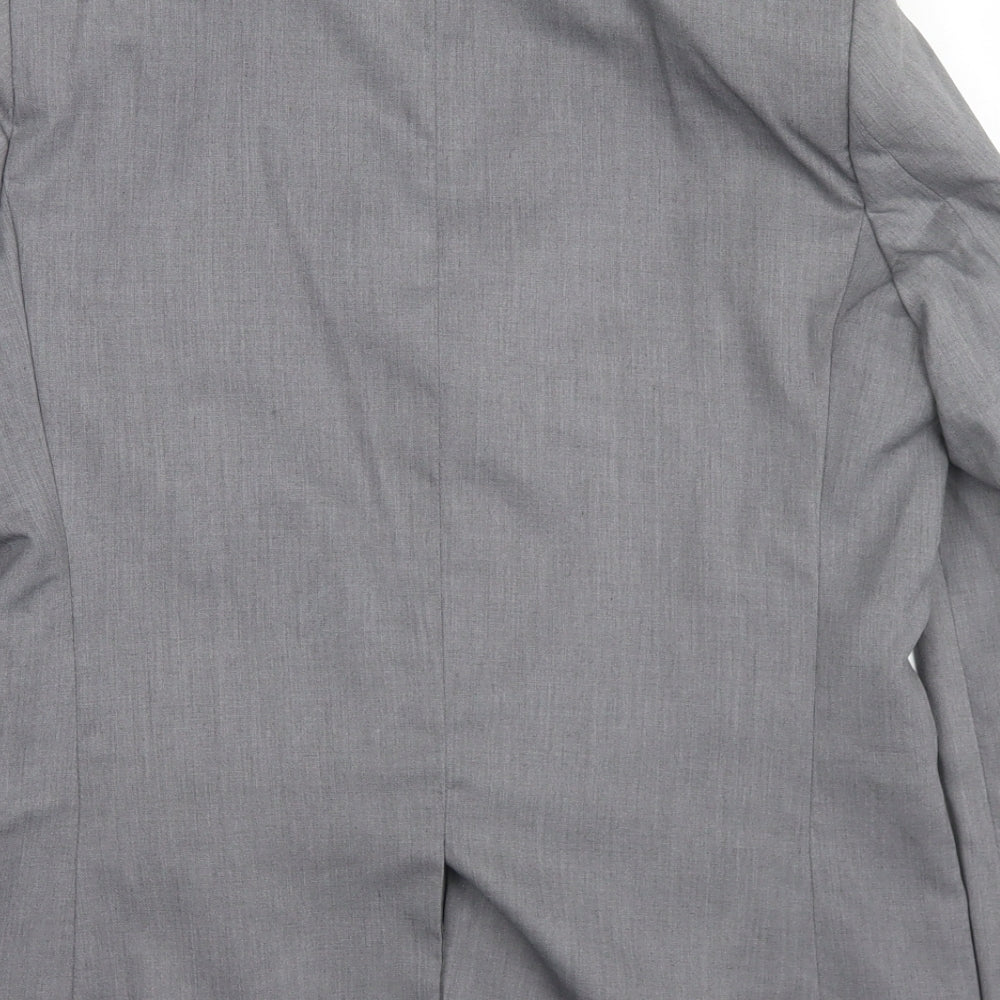 Romario Mens Grey  Polyester Jacket Blazer Size 34