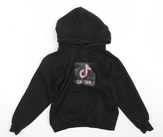 Uneek Boys Black  Cotton Pullover Hoodie Size 9-10 Years   - TikTok